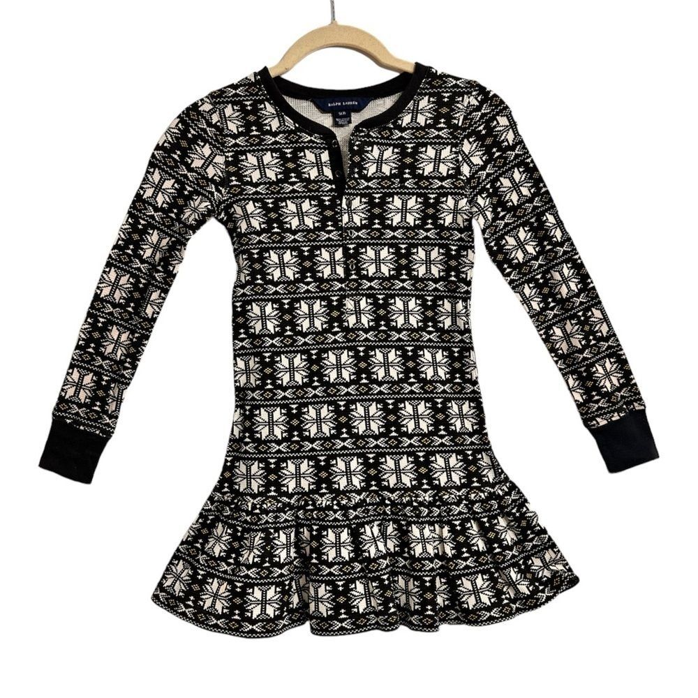 Ralph Lauren‎ Girl's Thermal Waffle Dress, Size S (7)